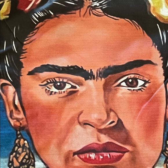 Frida kahlo Black Graphic Tee with Colorful Portrait by zero - Picture 5 of 8